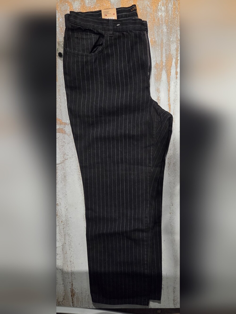 Women's Plus 20w Lauren Ralph Lauren NwT Blk/Wh Pinstripe Straight Leg Trouser